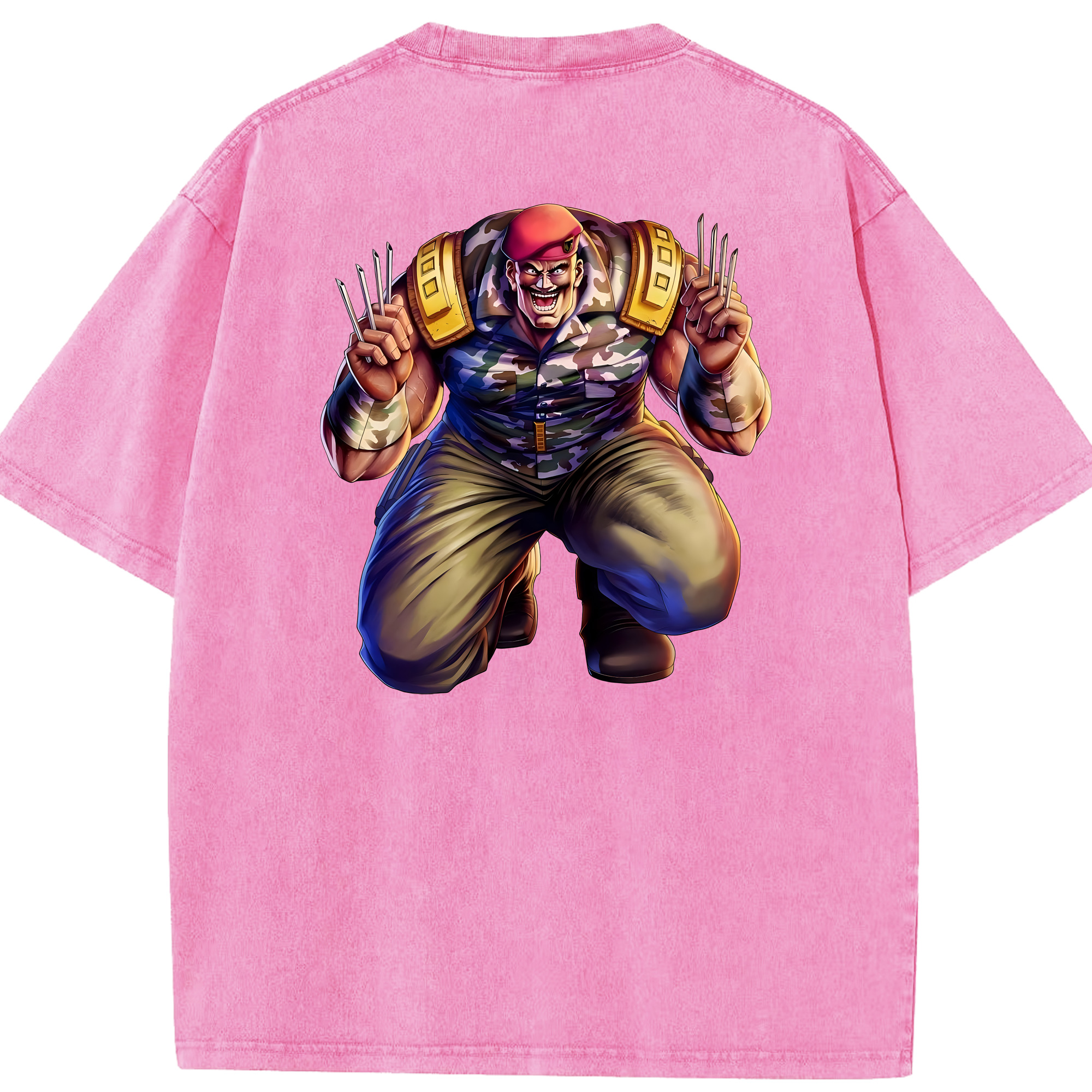 （画像用） 北斗の拳 Fist of the North Star 綿100% ヴィンテージ風 半袖Tシャツ（背面プリント）